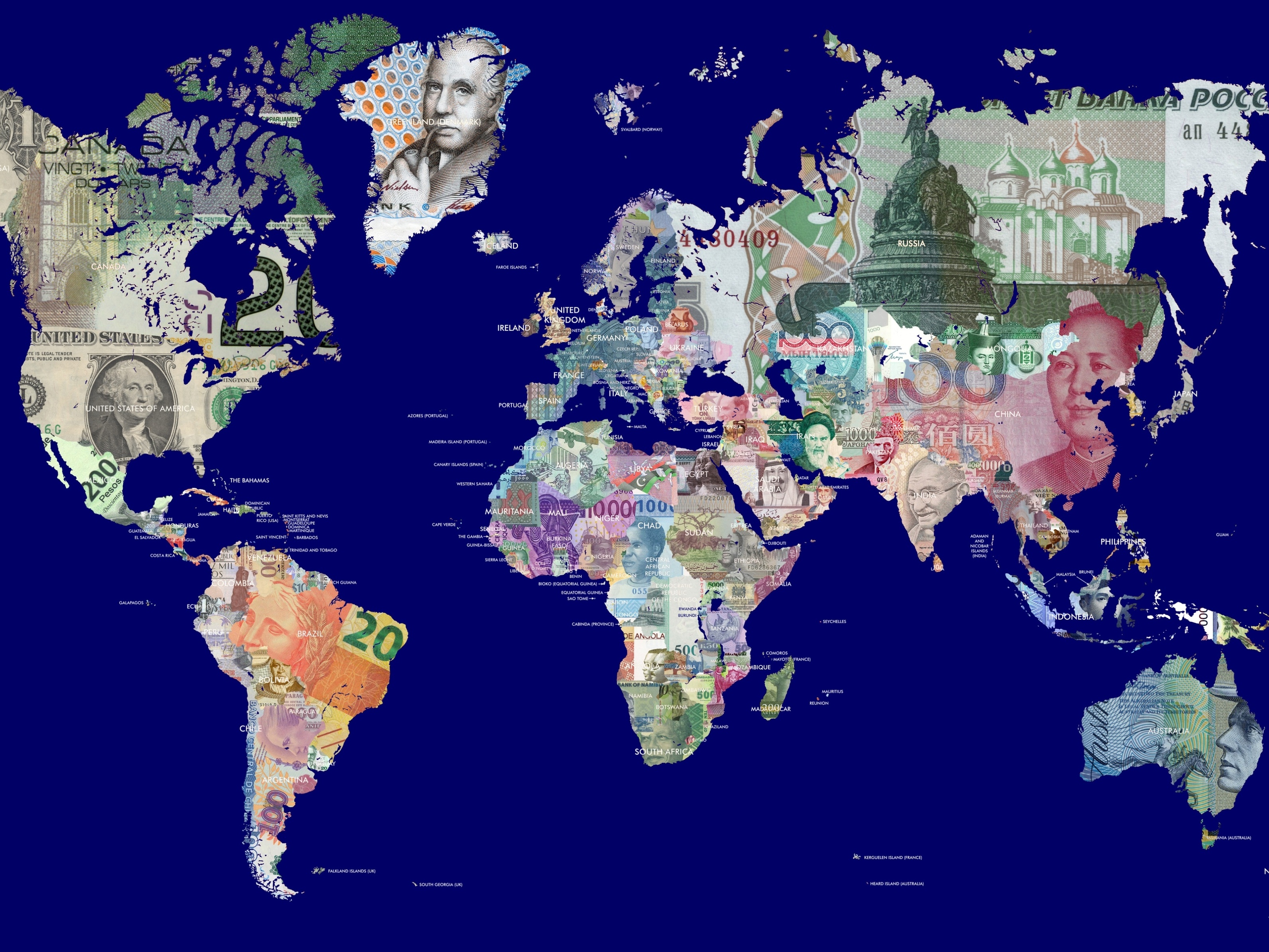 Veja o mapa que iguala o PIB de estados dos EUA com países