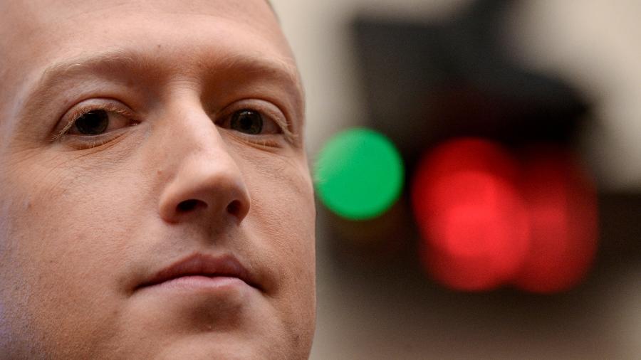 Mark Zuckerberg, presidente executivo e fundador do Facebook, em depoimento ao Congresso dos EUA em 2019 - Erin Scott/Reuters