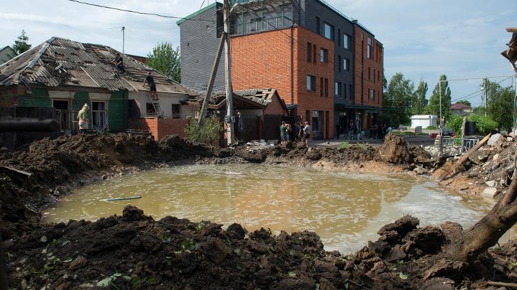 Russian bombardment crater Kharkiv - REUTERS/Sofiia Gatilova - REUTERS/Sofiia Gatilova