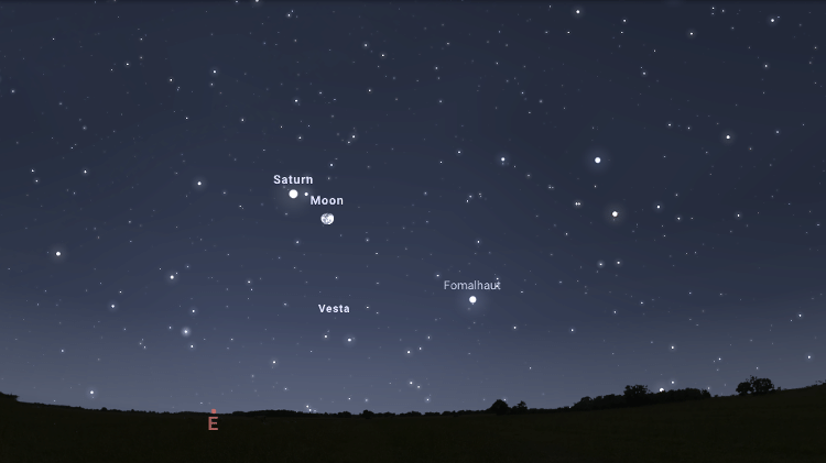 lua saturno - Stellarium - Stellarium