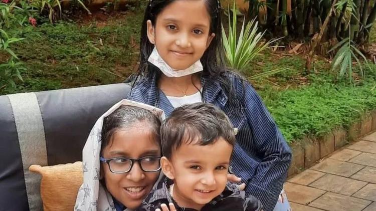 Afra loved spending time with her older brother Mohammed and sister Anzila - AFRA RAFEEQ/YOUTUBE - AFRA RAFEEQ/YOUTUBE