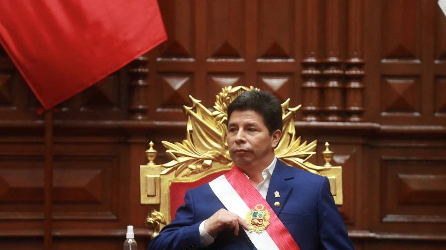 Presidente do Peru, Pedro Castillo - Ernesto Arias/Congresso do Peru/Divulgação via REUTERS