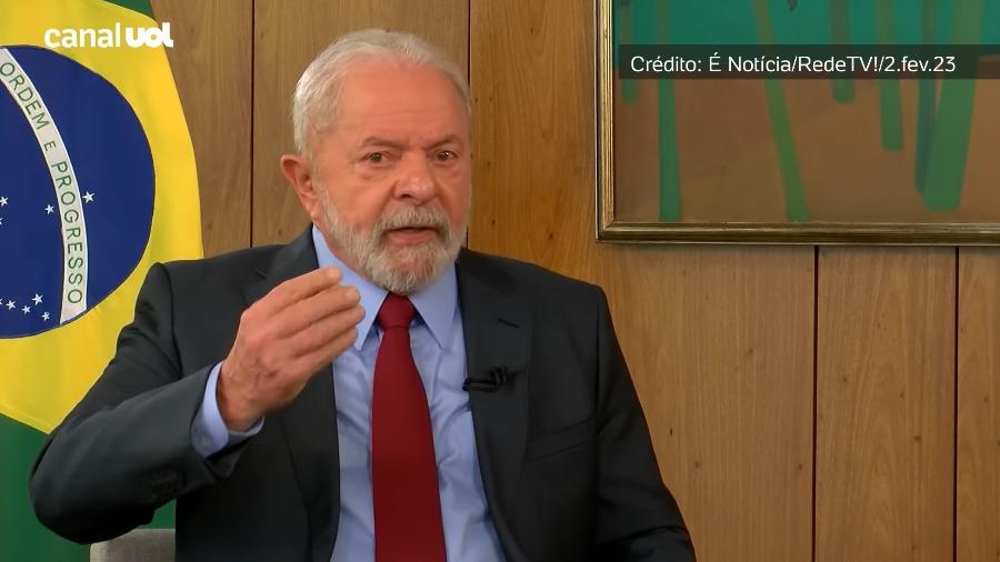 02.fev.2023 - Lula em entrevista à RedeTV! - Reprodução