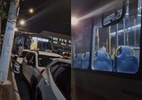 Mulher tenta roubar micro-ônibus, bate em táxi e é presa em São Paulo - Reprodução de vídeo