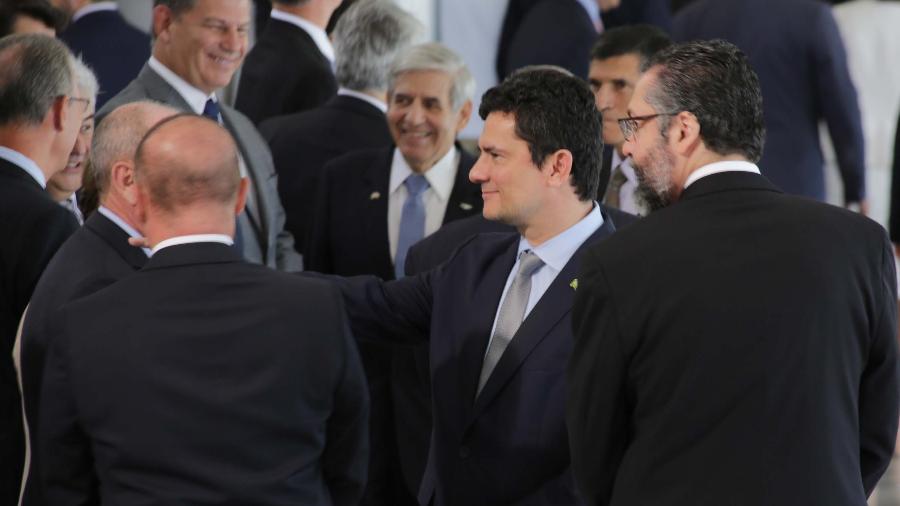 Ministro da Justiça, Sérgio Moro, participa de recepção ao presidente da Argentina - Fátima Meira/Estadão Conteúdo