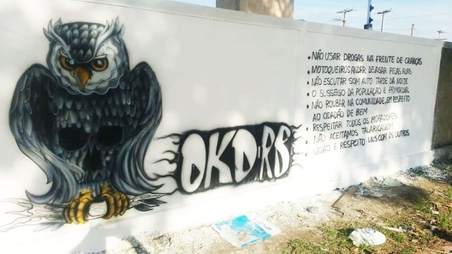 A Okaida listou seu código de conduta em um muro de João Pessoa - Acervo Correio da Paraíba