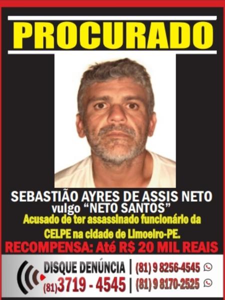 Disque Denúncia oferece valor inédito sobre informações do paradeiro de Sebastião Ayres de Assis Neto, no PE - Divulgação