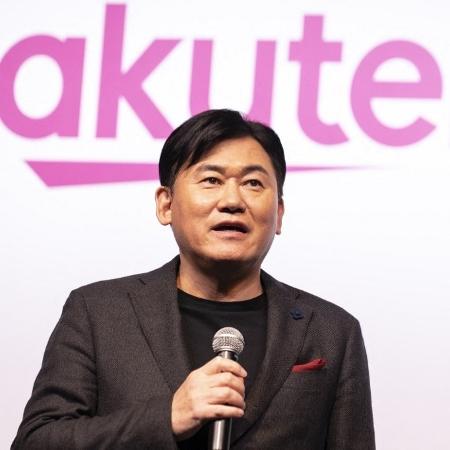 O CEO do grupo Rakuten, Hiroshi Mikitani - Charly Triballeau/aFP