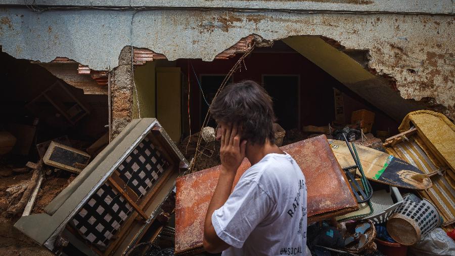 A Vila Sahy foi uma das áreas mais atingidas pelo temporal - Ronny Santos/Folhapress