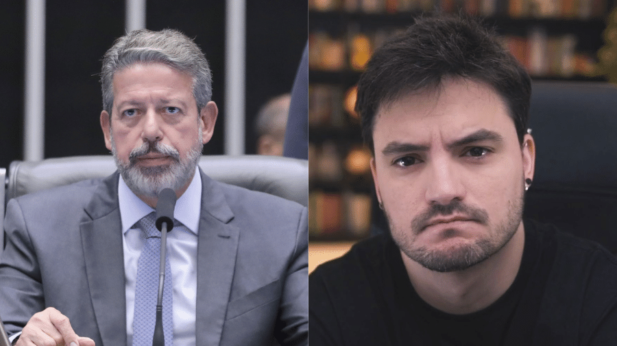 Presidente da Câmara dos Deputados, Arthur Lira (PP-AL) e o influenciador digital Felipe Neto 