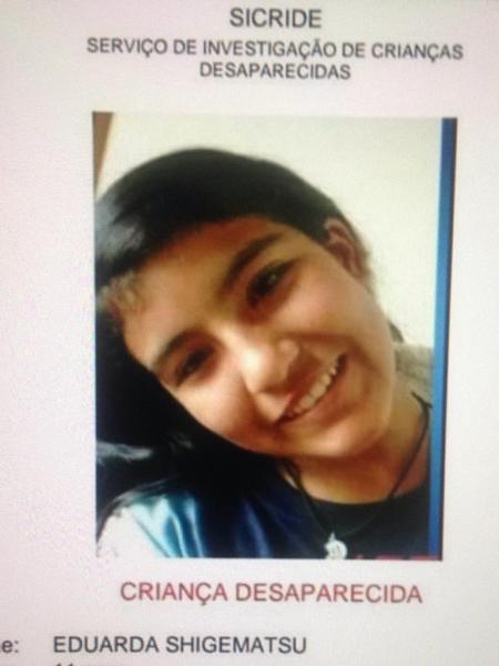 Eduarda Shigematsu, de 11 anos, encontrada morta em Rolândia (PR) - Reprodução