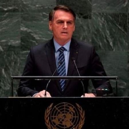 Bolsonaro na Assembleia-Geral da ONU em setembro de 2019 - AFP