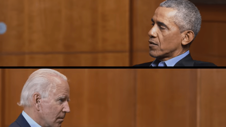 Joe Biden e Barack Obama conversam em vídeo divulgado pela campanha do democrata à Presidência dos Estados Unidos - Reprodução/Youtube