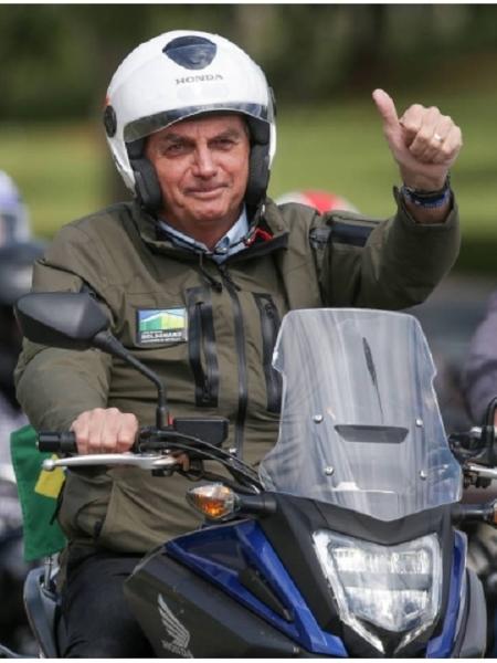 Jair Bolsonaro (sem partido) na motociata em SP  - Pedro Ladeira/Folhapress