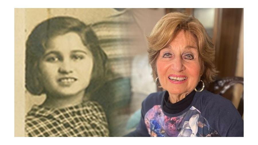 Blanche Fixler e uma foto dela quando criança, por volta de 1945 - US Holocaust Museum/BBC