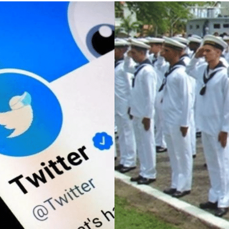 Imagem do Twitter e Marinheiros em forma - reprodução e divulgação