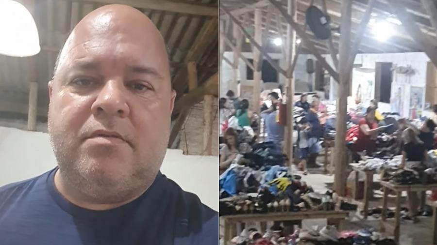 Prefeito de Imbé (RS), Luiz Henrique Vedovato mostrou voluntários organizando donativos para atingidos pelas chuvas - Reprodução/Facebook
