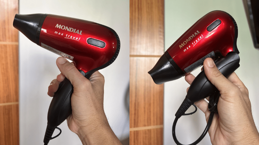 Secador Max Travel possui duas velocidades e temperaturas Secador Max Travel possui duas velocidades e temperaturas