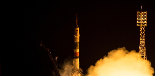 22.jul.2015 - Agência espacial russa Roscosmos lança a nave Soyuz - Aubrey Gemignani/NASA