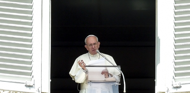 O papa Francisco, durante a missa do ângelus - Andreas Solaro/AFP