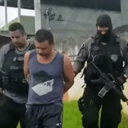 Fábio Pinto dos Santos, conhecido com Fabinho São João, foi preso hoje na operação Disk-Gás da Polícia Civil do Rio - Reprodução/TV Globo