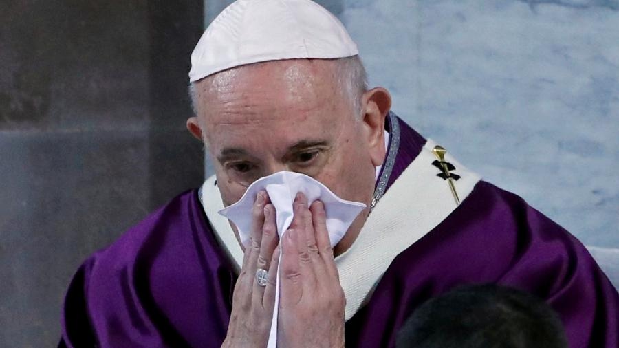 Papa Francisco durante cerimônia da Quarta-Feira de Cinzas em Roma - Remo Casilli