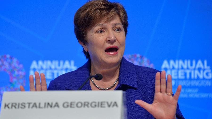 Kristalina Georgieva, diretora-gerente do FMI, falou que o órgão não deve emprestar dinheiro a nações com nível de dívida elevado - MIKE THEILER