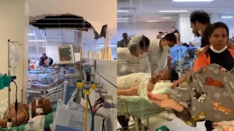 Vídeo: Teto de ala cai e provoca medo no maior hospital público de PE