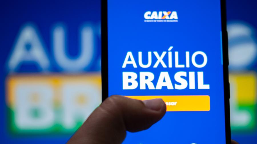 Tela do aplicativo do programa social Auxílio Brasil