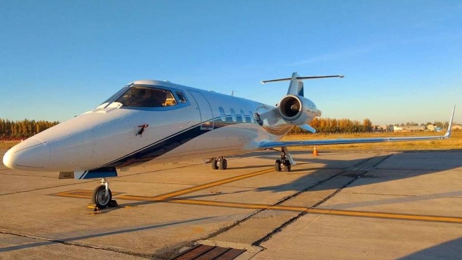 Learjet 60XR, o mesmo modelo de avião do ex-casal Shakira e Gerard Piqué; o valor é de R$ 100 milhões - Divulgação