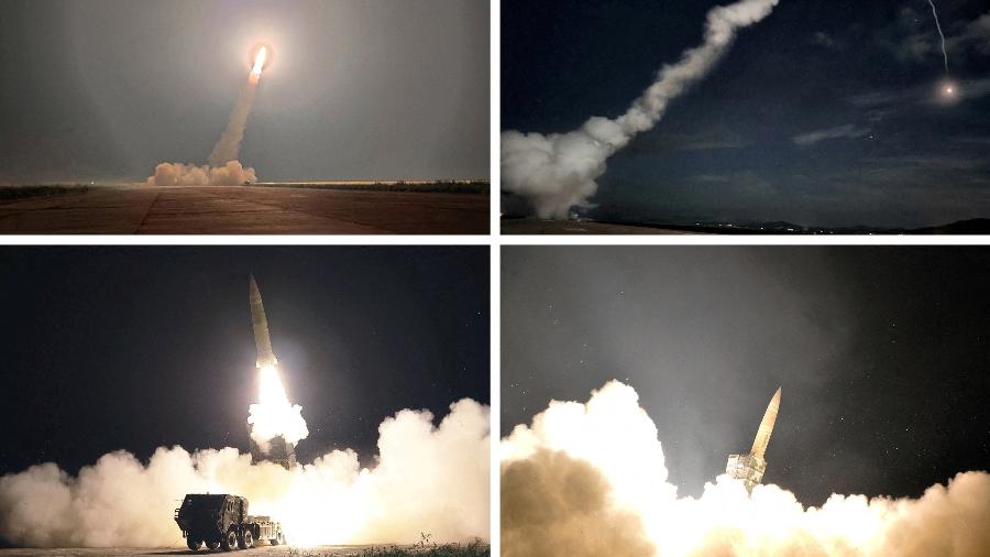 Novos disparos foram o mais recente de uma série de testes de mísseis e exercícios militares conduzidos pela Coreia do Norte nas últimas semanas