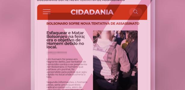 Homem foi preso por portar faca, não por tentar matar Bolsonaro