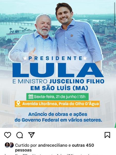 Ministro Juscelino Filho e presidente Lula 