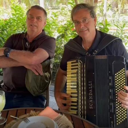 Bolsonaro e o ex-ministro do Turismo, Gilson Machado, preso hoje pela PF Bolsonaro e o ex-ministro do Turismo, Gilson Machado, preso hoje pela PF