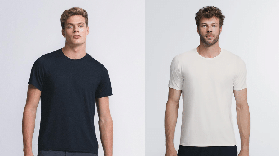 Tech T-Shirt está disponível em diferentes cores, como preta e branca Tech T-Shirt está disponível em diferentes cores, como preta e branca