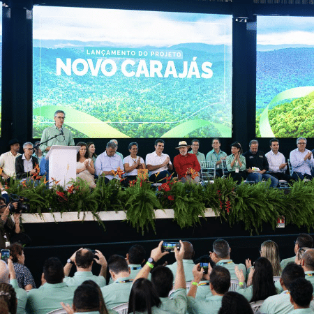 O presidente da Vale, Gustavo Pimenta, durante anúncio do programa Novo Carajás, em fevereiro O presidente da Vale, Gustavo Pimenta, durante anúncio do programa Novo Carajás, em fevereiro