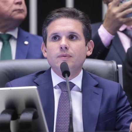 O presidente da Câmara, Hugo Motta, durante sessão O presidente da Câmara, Hugo Motta, durante sessão
