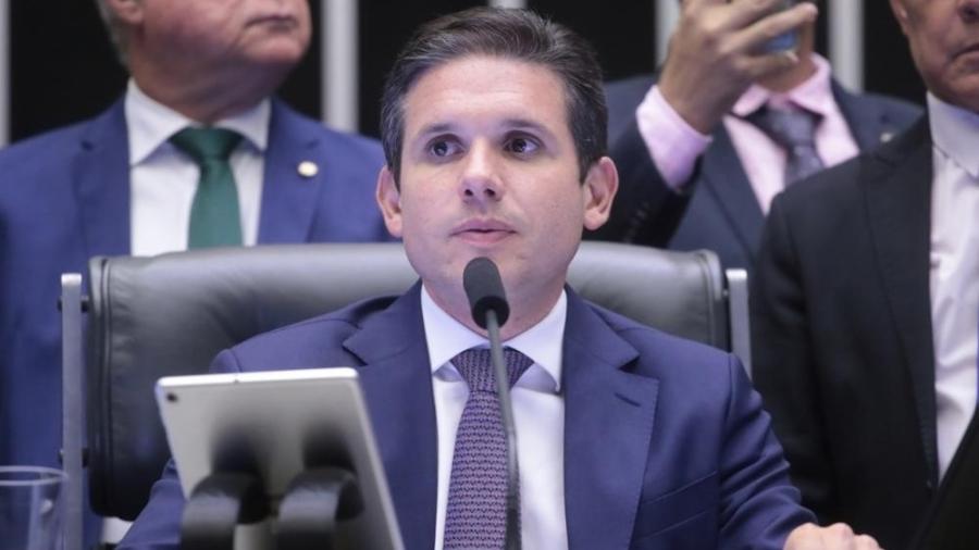 O presidente da Câmara, Hugo Motta, durante sessão O presidente da Câmara, Hugo Motta, durante sessão