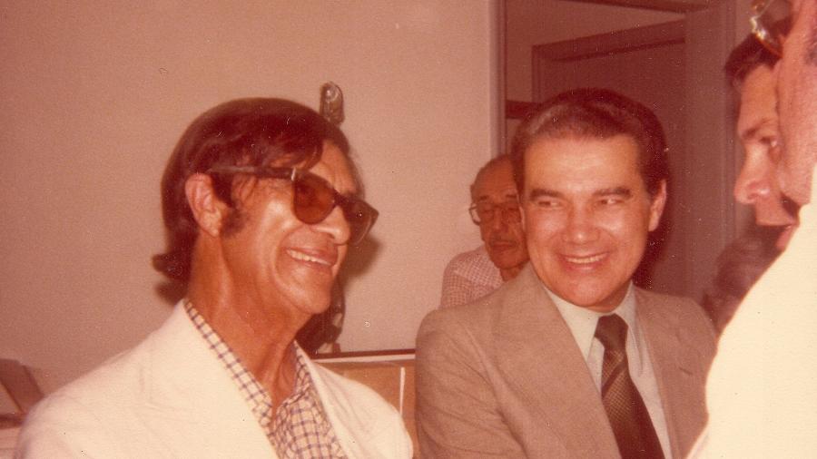 Chico Xavier e Divaldo Franco em 1980 - Divulgação/Acervo Mansão do Caminho