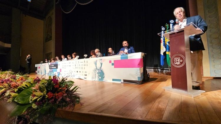 Mesa de autoridades durante abertura da reunião da SBPC, no Recife Mesa de autoridades durante abertura da reunião da SBPC, no Recife