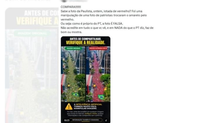 Captura de tela do terceiro post verificado pelo Comprova Captura de tela do terceiro post verificado pelo Comprova