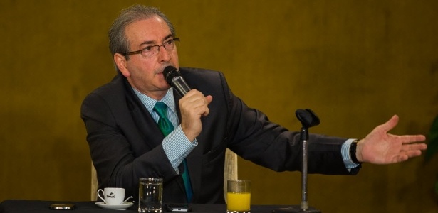 O presidente da Câmara, Eduardo Cunha (PMDB-RJ), faz um balanço sobre o semestre durante café da manhã com jornalistas - Ed Ferreira/Folhapress
