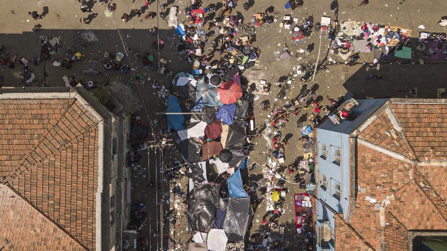 Vista aérea da Cracolândia - 27.ago.2019 - Danilo Verpa/Folhapress