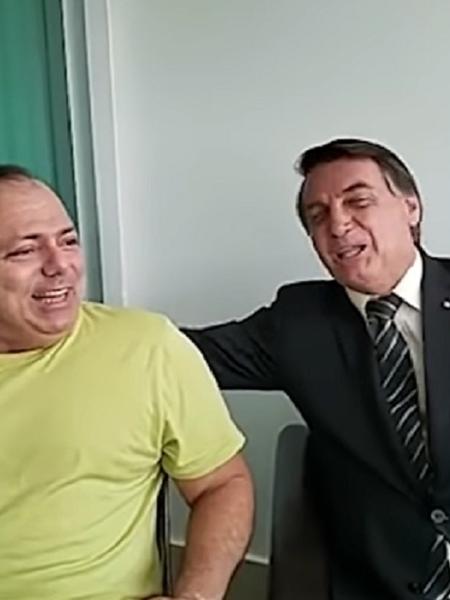 Jair Bolsonaro e o general Eduardo Pazuello - Reprodução/Youtube