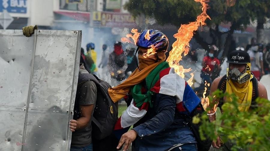 Cali, terceira maior cidade da Colômbia, se tornou o epicentro dos protestos - Getty Images
