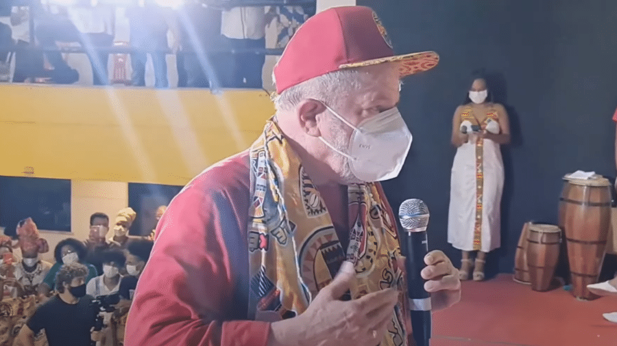 28.jan.2022 - Imagem capturada de vídeo que foi adulterado para distorcer discurso feito pelo ex-presidente Lula (PT) em agosto de 2021 - Reprodução/YouTube Lula
