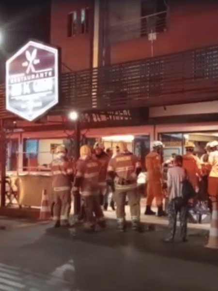 Bombeiros atendem ocorrência de explosão em restaurante no Guará (DF) - CBMDF/Reprodução