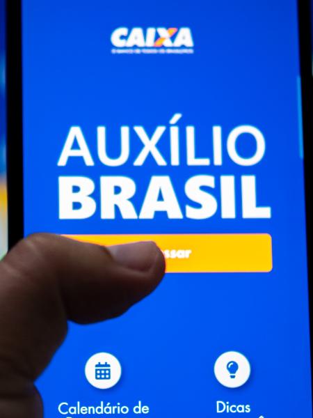 Tela do aplicativo do programa social Auxílio Brasil - Fernando Salles/W9 Press/Estadão Conteúdo