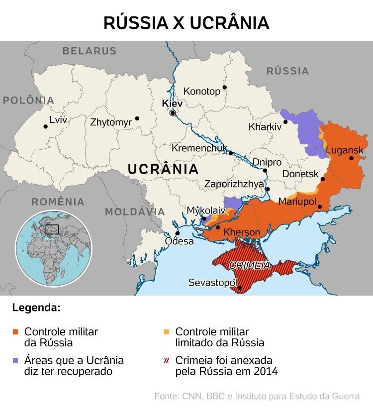 Rússia X Ucrânia - Arte/UOL - Arte/UOL