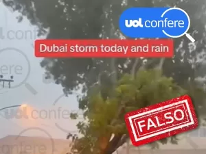 Vídeos são de tempestades no Brasil e na Rússia, e não em Dubai